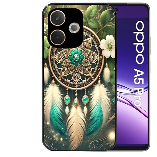 Coque noire Taperso pour OPPO A5 PRO 4G et 5G avec motif dreamcatcher talisman