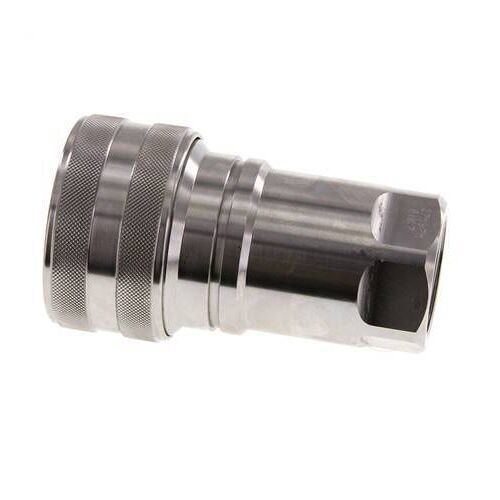 Coupleur hydraulique DN 25 en acier inoxydable Embout G 1 pouce filetage femelle ISO 7241-1 B D 37.8mm