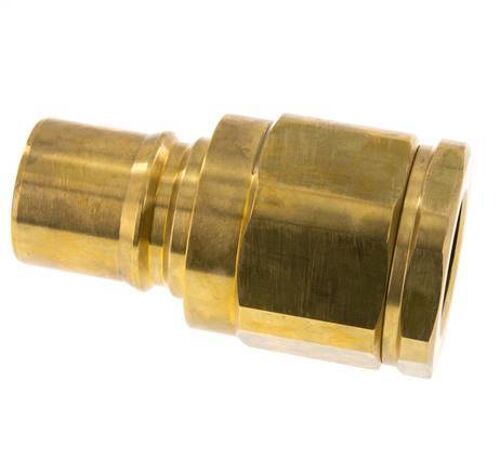 Laiton DN 40 Hydraulic Coupling Plug G 1 1/4 inch Female Threads ISO 7241-1 B D 44.5mm