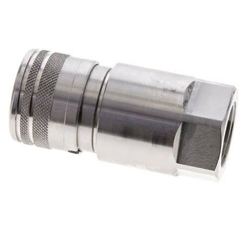 Manchon hydraulique DN 12 à face plate en acier inoxydable G 3/4 pouce filetage femelle ISO 16028 D 24.5mm