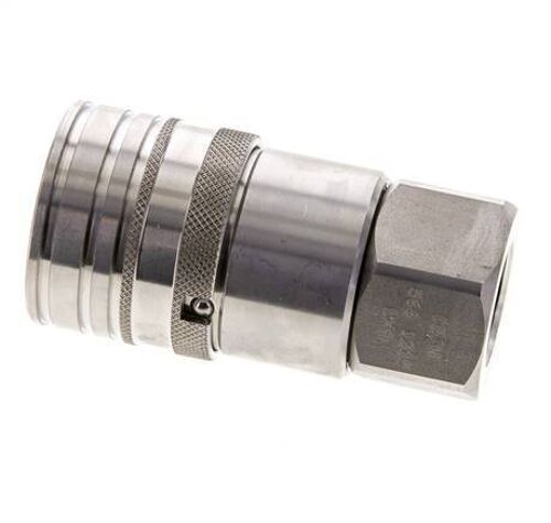 Acier inoxydable DN 12 à face plate pour prise hydraulique G 1/2 pouce filetage femelle ISO 16028 CEJN D 24.5mm