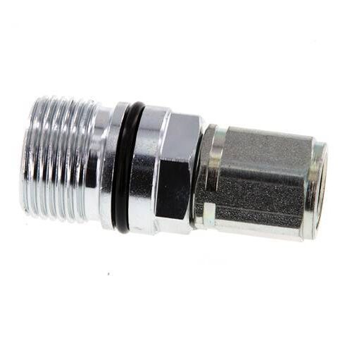 Acier Coupleur hydraulique DN 10 Manchon G 3/8 pouce filetage femelle ISO 14541 D M28 x 2