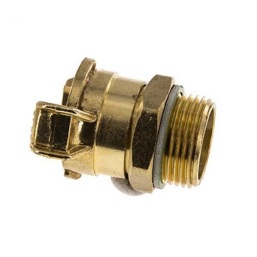 Coupleur de tuyau de jardin GEKA mâle 1'' rotatif en laiton