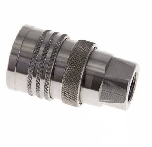 Coupleur DN 10 en acier inoxydable pour machine à laver Douille G 3/8 pouces filetage mâle double obturation