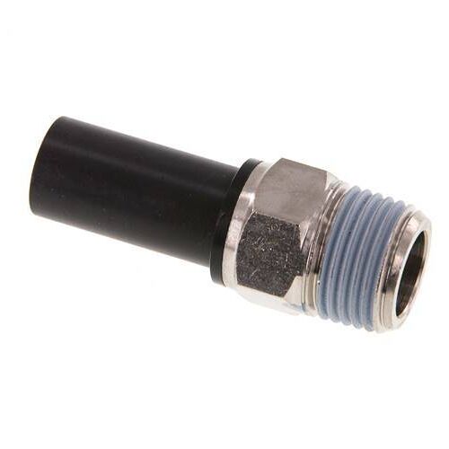 Raccord enfichable 16mm x R1/2'' avec filetage mâle laiton/PA 66 NBR [2 pièces].