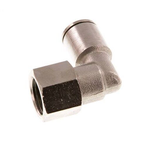 8mm x G1/4'' 90deg Coude avec filetage femelle Laiton NBR Rotatif [2 Pièces]
