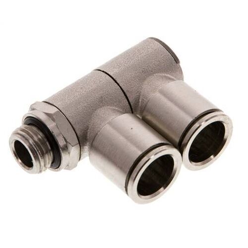12mm x G1/4'' Manifold à 2 voies avec filetage mâle Laiton NBR Rotatif