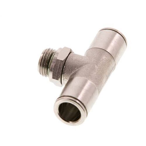 té en ligne 10mm x G1/4'' Raccord enfichable à filets mâles en laiton FKM rotatif