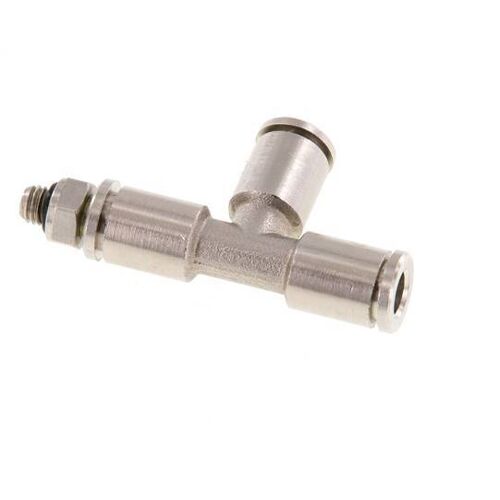 té à angle droit 5mm x M 5 Raccord enfichable à filets mâles Laiton NBR Rotatif