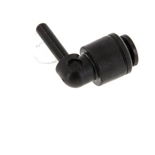Raccord enfichable coudé 90deg 4mm x 4mm avec bouchon POM NBR [2 Pièces].