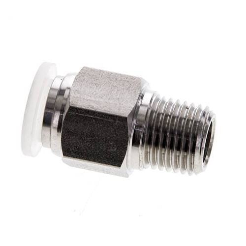 raccord enfichable 10mm x R1/4'' avec filetage mâle Acier inoxydable/PA EPDM/PTFE
