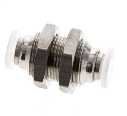 raccord enfichable de 6 mm Acier inoxydable/PA EPDM/PTFE Bulkhead