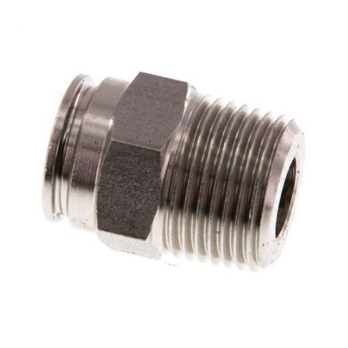 raccord enfichable 10mm x R3/8'' avec filetage mâle Acier inoxydable FKM