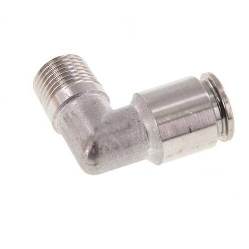 Raccord enfichable coudé 90deg 6mm x R1/8'' à filetage mâle laiton FKM rotatif