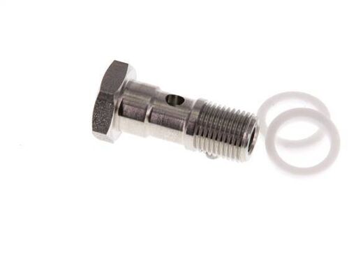 boulon banjo à 1 voie en acier inoxydable avec filetage mâle G1/8'' PTFE