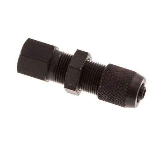 4.3x3 & M5 Aluminium Raccord instantane droit avec filetage femelle Bulkhead