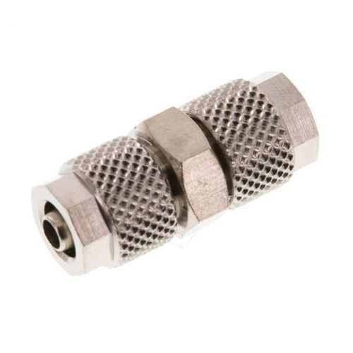 Raccord droit Push-on en laiton nickele 6x4 [5 pièces].