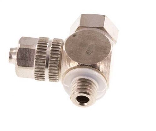 4.3x3 & M5 Raccord Banjo à Emboîtement en Laiton Nickele Filetage Mâle Joint Torique Rotatif [10 Pièces]