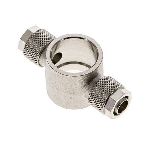 10x8 & G1/2'' Raccord Banjo Tee Push-on en laiton nickele