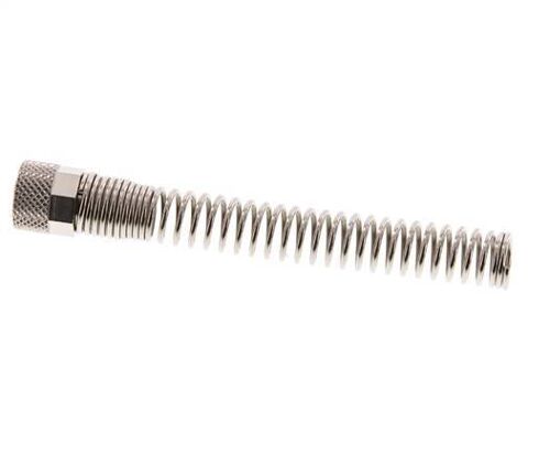 8x6mm (M12x1) Écrou-union en laiton nickelé Protection contre les courbures [2 pièces]