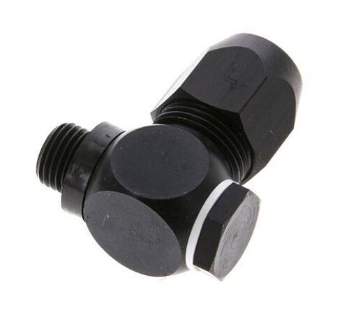 Raccord à compression coude en aluminium 14x8mm & G1/4'' avec filetage mâle 10 bar PVC et PA