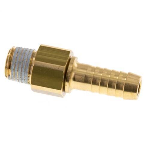 Embout de tuyau 9 mm (3/8'') et R1/4'' en laiton mâle NBR rotatif