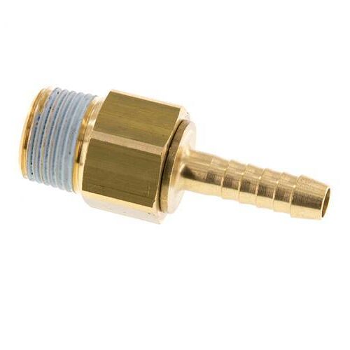 6 mm (1/4'') & R3/8'' Brass Hose Barb Male NBR Rotatif