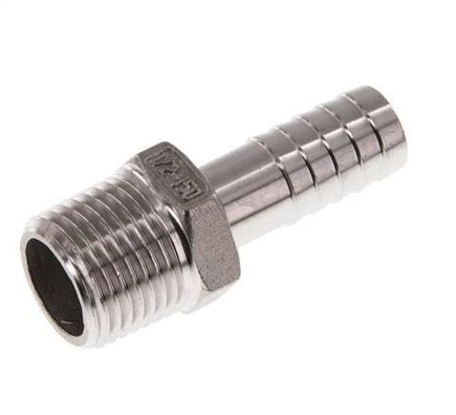 Embout mâle en acier inoxydable 1.4408 de 13 mm (1/2'') et 1/2''NPT [2 pièces].