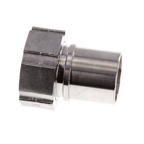 38 mm (1-1/2'') & G1-1/2'' Acier inoxydable 1.4401 Barb à tuyau Écrou-union Joint plat PTFE Colliers de securite EN 14420-5 (DIN 2817)