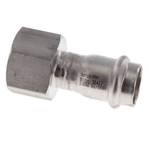 Raccord à sertir - 22mm Femelle & Rp 1'' Femelle - Acier inoxydable