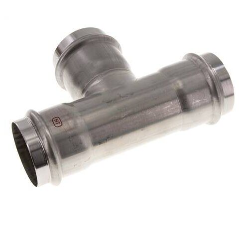 Raccord en T à sertir - 54mm Femelle - Acier inoxydable