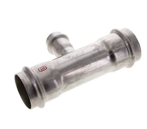 Raccord en T à sertir - 22mm Femelle & 42mm - Acier inoxydable