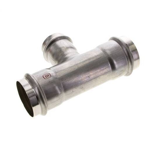 Raccord en T à sertir - 42mm Femelle & 54mm - Acier inoxydable