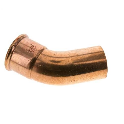 Raccord à sertir coude 45deg - 54mm Femelle & 54mm Mâle - Alliage de cuivre