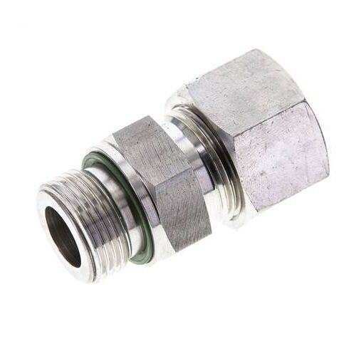 20S & M27x2 Raccord droit coupant en acier inoxydable avec filetage mâle 400 bar FKM ISO 8434-1