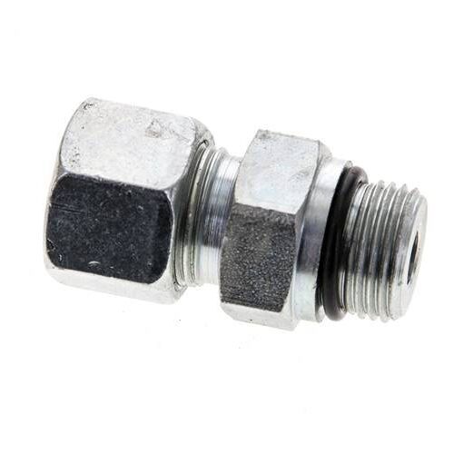 12S & UNF 3/4''-16 Raccord droit de coupe en acier zingue à filetage mâle 630 bar ISO 8434-1