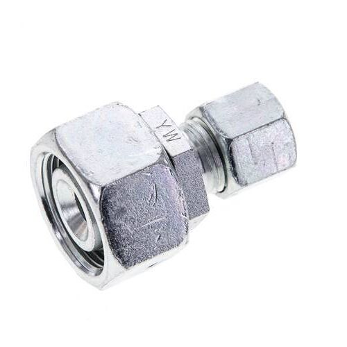 10L & 18L Acier zingue Raccord de coupe droit avec emerillon 315 bar Joint torique NBR Cône d'etancheite ISO 8434-1