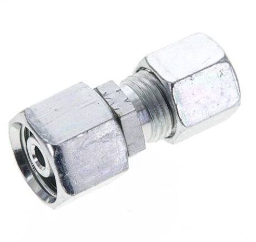 8S & 10S Acier zingue Raccord de coupe droit avec emerillon 630 bar Joint torique NBR Cône d'etancheite ISO 8434-1
