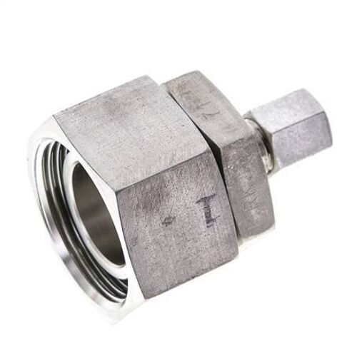 Raccord de coupe droit 6L & 28L en acier inoxydable avec pivot 160 bar Joint torique FKM Cône d'etancheite ISO 8434-1