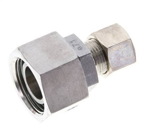 Raccord à compression droit 12L & 22L en acier inoxydable avec pivot 160 bar Joint torique FKM Cône ISO 8434-1