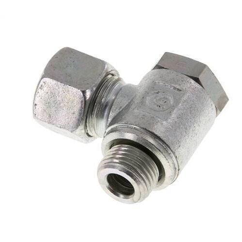 12L & M16x1.5 Acier zingue Raccord de coupe à rotule avec filetage mâle 250 bar rotatif ISO 8434-1