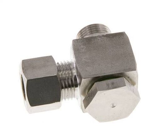 Raccord à compression pour joint tournant 12L & G3/8'' en acier inoxydable avec filetage mâle 315 bar orientable ISO 8434-1