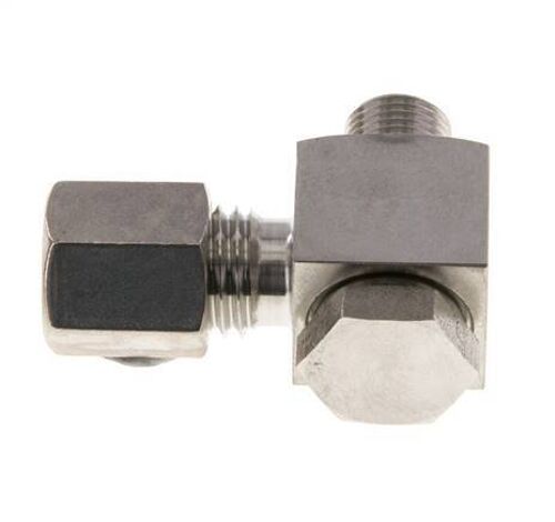Raccord à compression pour joint tournant 6L et G1/8'' en acier inoxydable avec filetage mâle 315 bar orientable ISO 8434-1