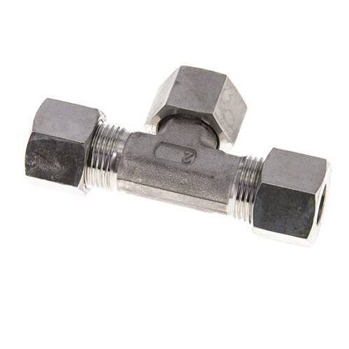 Raccord de coupe en T en acier inoxydable 12S avec raccord tournant 630 bar FKM réglable ISO 8434-1