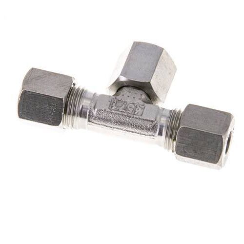 Raccord de coupe en T en acier inoxydable 8S avec raccord tournant 630 bar FKM réglable ISO 8434-1