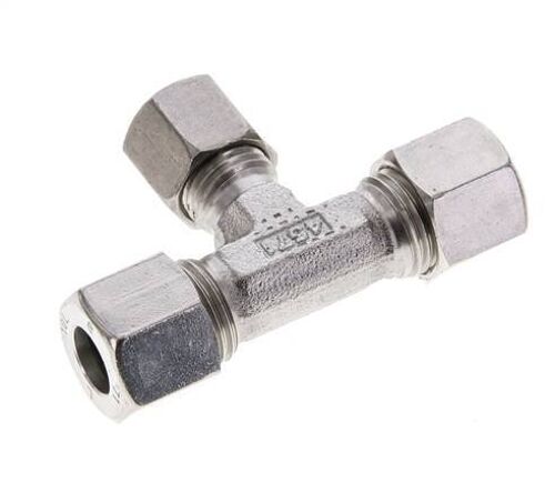 8L & 10L Acier inoxydable T-Shape Tee Cutting Fitting 315 bar ISO 8434-1