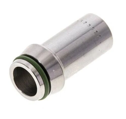 Droit en acier inoxydable 16x2mm avec extrémité à souder 400 bar FKMO-anneau ISO 8434-1