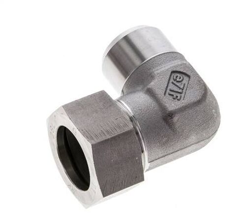 Raccord de coupe coude en acier inoxydable 28L et 32mm avec embout à souder 160 bar ISO 8434-1