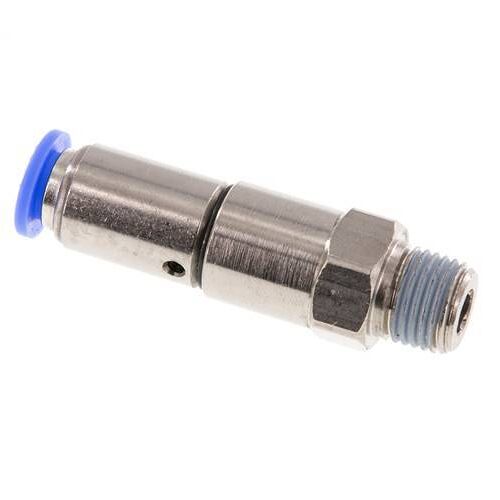 8mm & R1/4'' Quick Swivel Joint Push-In-Male Threads Laiton nickele/PBT NBR rotatif