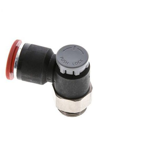 Vanne de régulation de débit Coude d'entrée 12 mm - G3/8'' Laiton/ Contre-écrou PA 66